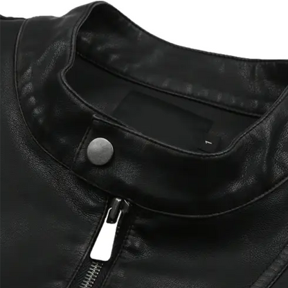 Oversize Vegan Leather Racing Jacket