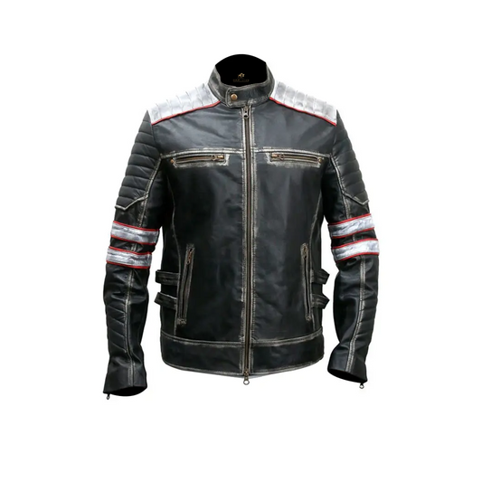 Men’s Cafe Racer Leather Jacket