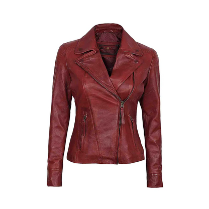 Red Womens Leather Jacket