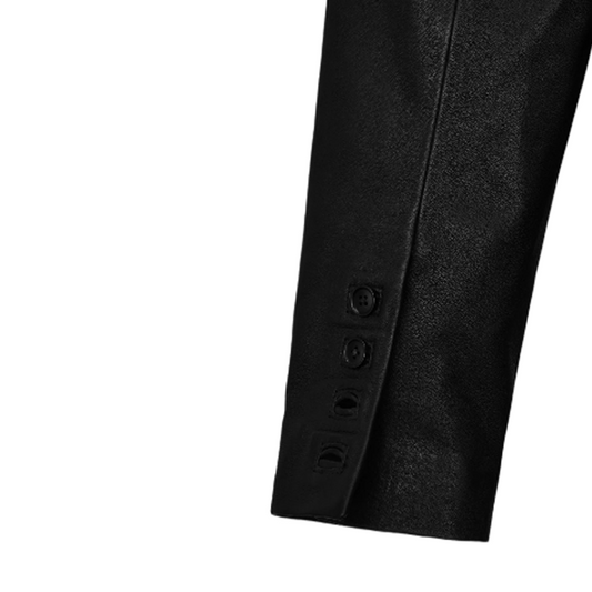 Mens Black Hampton Leather Blazer