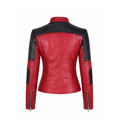 Women's Damask Stylish Motorbike Jacket