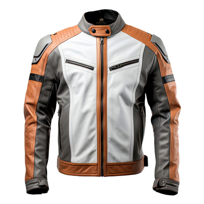 Men’s Sheepskin Cafe Racer Motorcycle Leather Jacket