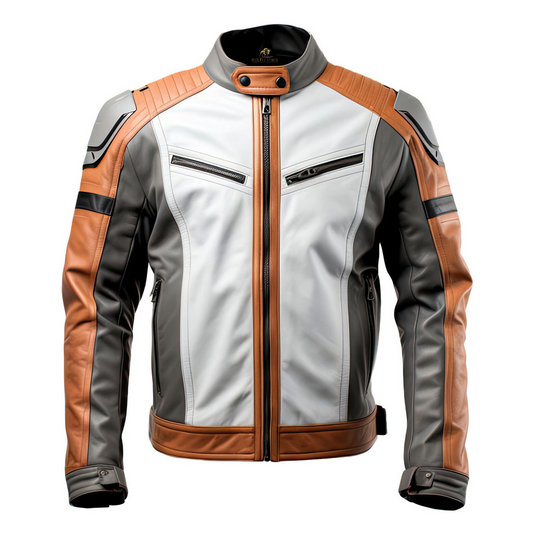 Men’s Sheepskin Cafe Racer Motorcycle Leather Jacket