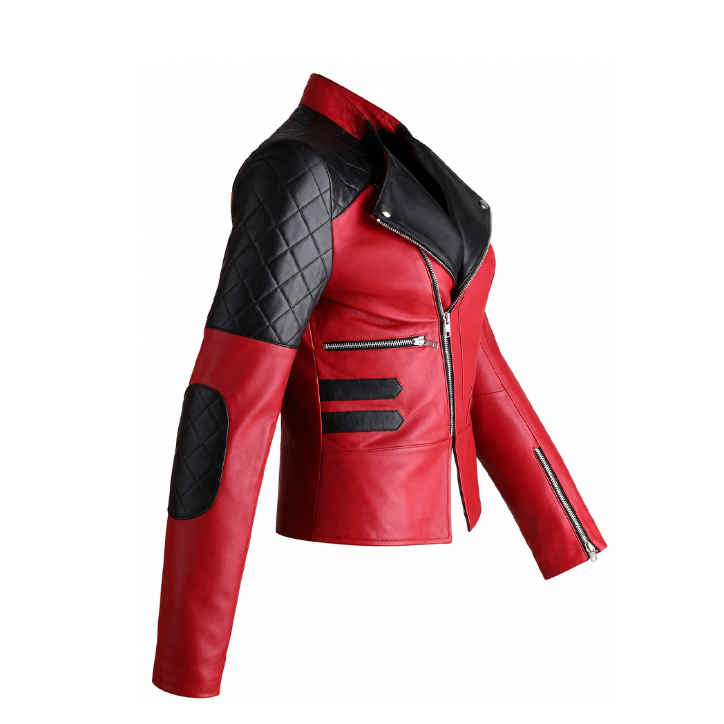 Women's Damask Stylish Motorbike Jacket